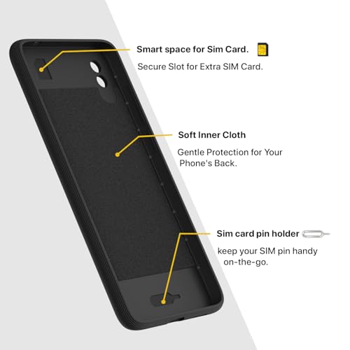 Image of Pikkme Back Cover for Redmi 9A / 9i / 9A Sport Camera Protection 3D Hexa Cube Design Silicone Protective Bumper Case (Black)