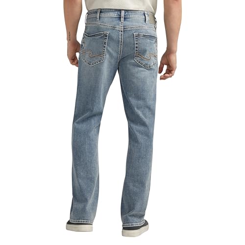 Image of Silver Jeans Co. Men's Zac Relaxed Fit Straight Leg Jean - Legacy