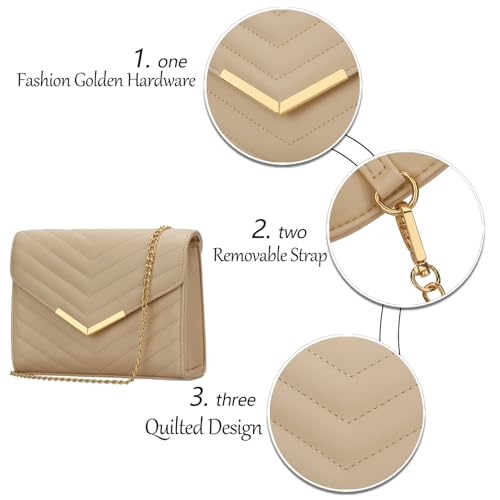 Image of KKXIU Women Formal Vegan Leather Evening Envelope Clutch Purses and Handbags for Party Wedding Prom Bridal