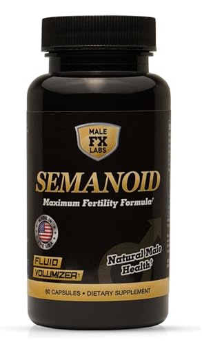 SEMANOID (60 Caps) Maximum Fertility Formula and Semen Volumizer - Advanced Fertility Ingredients and Male Prenatal Vitamin Blend 1 Month Supply