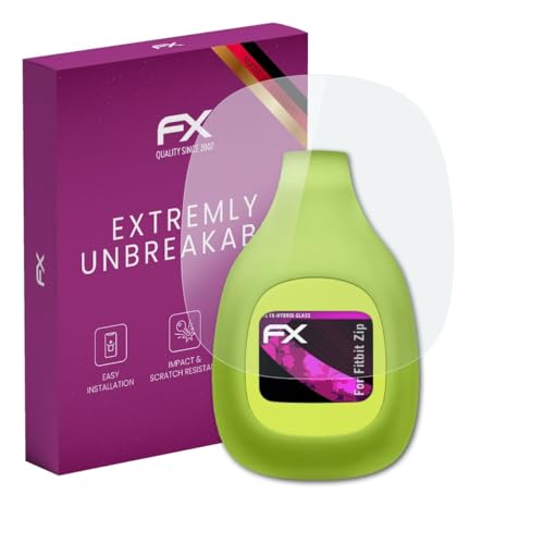 atFoliX Glasfolie kompatibel mit Fitbit Zip Panzerfolie, 9H Hybrid-Glass FX Schutzpanzer Folie