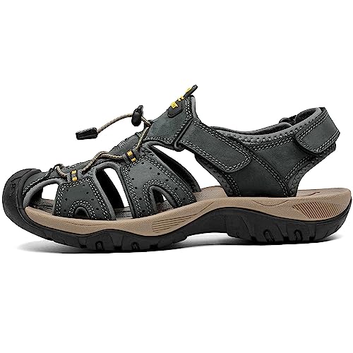 Miniatura 3 de Flarut Sandalias Deportivas Hombres Verano Exterior Senderismo Zapatos Trekking Casual Zapatos De Montaña Cuero Sandalias De Playa