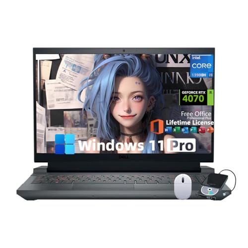 Image of Dell G16 7630 Gaming Laptop - Intel i9-13900HX (Up to 5.4 GHz), NVIDIA GeForce RTX 4070, 16 inch QHD 240Hz Display, Backlit KB, Win 11 Pro & Office Lifetime License (32GB DDR5 | 2TB SSD)