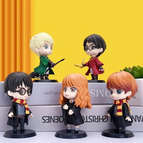 Image of Harry Potter Action Figure Set of 5 Wizard Collectible Collectibless | PVC Anime Action Figures for Fans & Fans - Harry Potter Set - 5 PCS