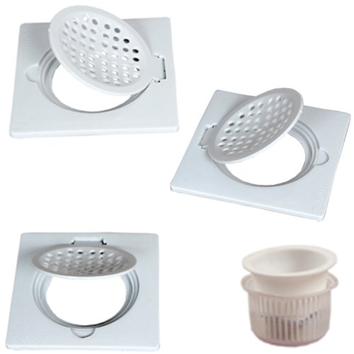 SHRUTI PVC 6" x 6" Gutter Jali, Drain Water Out Let,Floor Jali, White ...