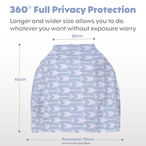 Image of a baby cherry-Nursing Cover, Nursing Covers for Feeding Mom, Feeding Cover Breastfeeding Mother, Feeding Cover for Mom, Multi-Use, Breathable, 360 Full Privacy (Grey),1 Count