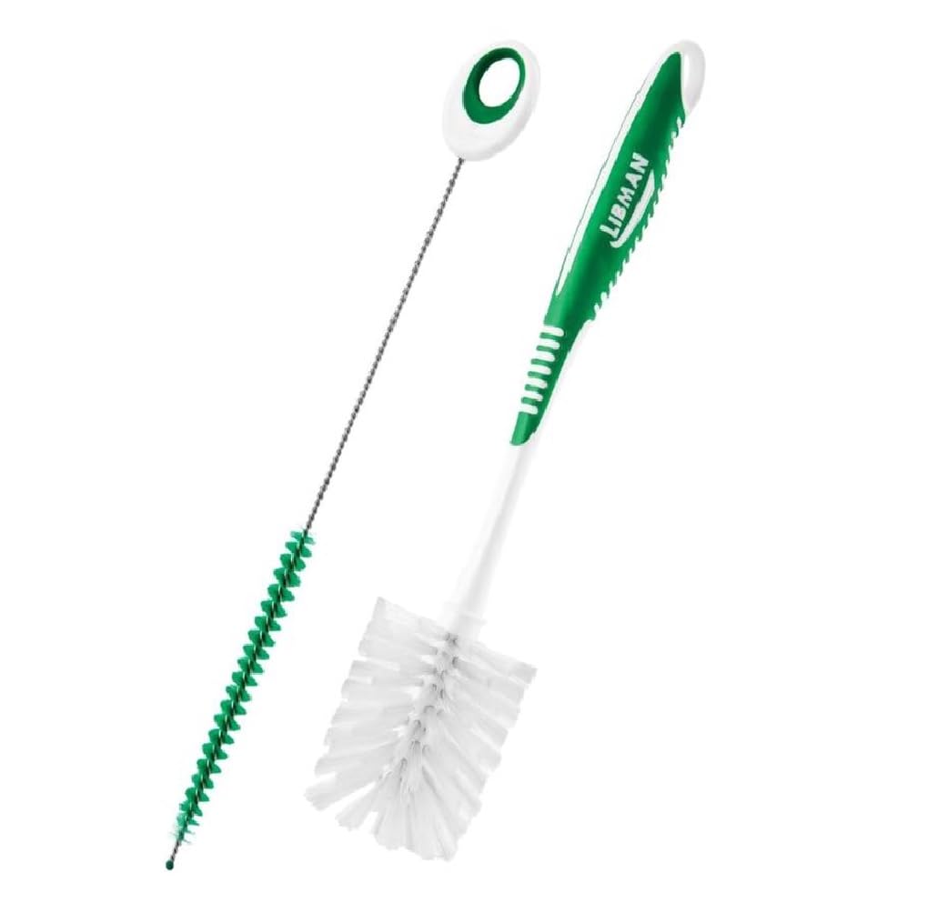 Libman2.5 in. W Soft Bristle 6 in. Plastic/Rubber Handle Bottle and Straw Brush Set