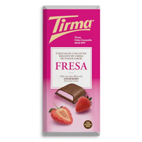 Tirma Milk Chocolate Bar with Strawberry-Flavoured Cream Filling 103 g