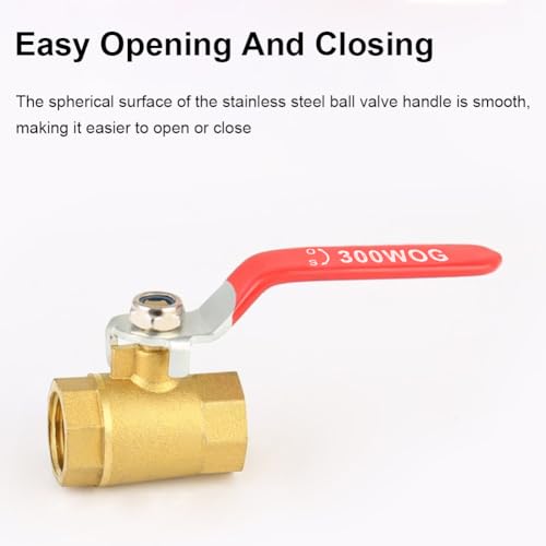 Tongdejing 6 Stück Edelstahl-Kugelhahn, Hebelgriff für Kugelhahn Das Loch Größe ist etwa 8x6mm Rated to 300WOG für Outdoor-Wasserhahn Ersatz Reparatur Schlauch Bib(Size:6 Stück)
