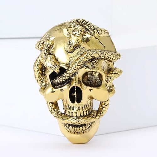 Image of Punk Skull Head Cross Sword Brooch Pin Cool Skeleton Lapel Pin for Dress Suit Decor Halloween Party Clothing Accessories for Women Men
