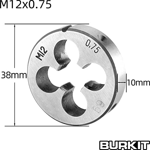 Image of Burkit M12 X 0.75 Tap and Die Set Right Hand