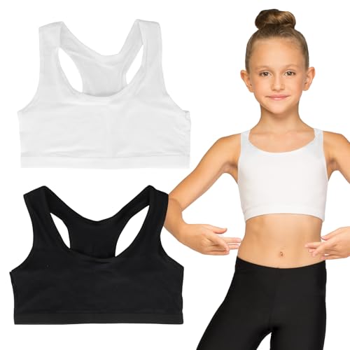 2 Piezas Sujetador NiñA Top Deportivo NiñA para NiñAs De 9 A 14