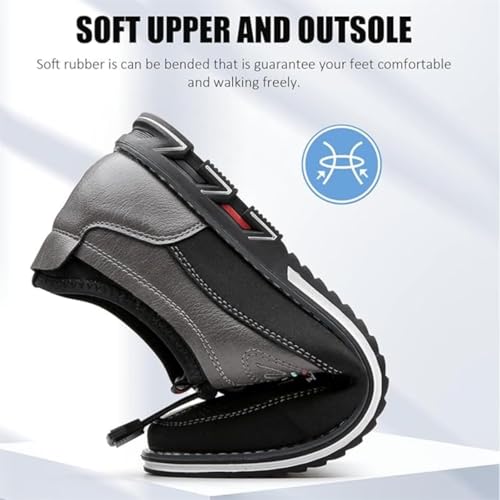 Image of Mens Dress Shoes Casual Oxfords Lace-Up Lightweight Formal Business Shoes Leather Loafers Fashion Sneakers Driving Loafers Orange