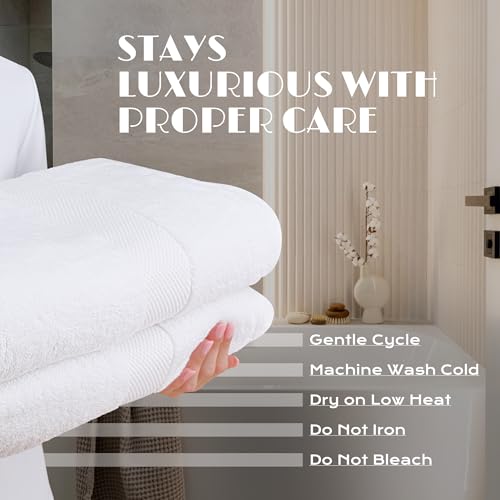 Image of Luxury Soft Bath Sheet Towels - 650 GSM Cotton Luxury Bath Towels Extra Large 35x70 | Highly Absorbent and Quick Dry | Hotel Quality Extra Large Bath Towels Oversized, White, 2 Pack