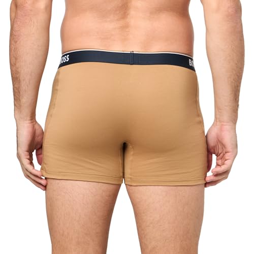 BOSS Men's 3-Pack Multi Color Bold Logo Boxer Briefs3