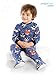 Simple Joys by Carter's Baby Boys' Loose-Fit Flame Resistant Fleece Footed Pajamas, Pack of 3, Blue Heather/Red/Grey, Bear/Alligator/Fox, 12 Months