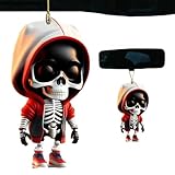 Car Skeleton Dangle Accessories | Spooky Skeleton Statue Swing Pendant Rearview Decor,Skeleton Halloween Party Favors Swinging Car Interior Decorations for Men, Women