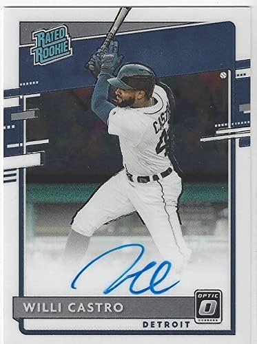 Willi Castro Autographed Rated Rookie Card - 2020 Donruss Optic Baseball Card #RRS-WC (Tigers)