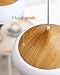 tomons Modern Style Wood Pattern Ceiling Lights, Pendant Light with 8W LED Lamp Bulb for Dining Room, Kitchen Island, Coffee Bar, Living Room, Study Room - PL1001, White
