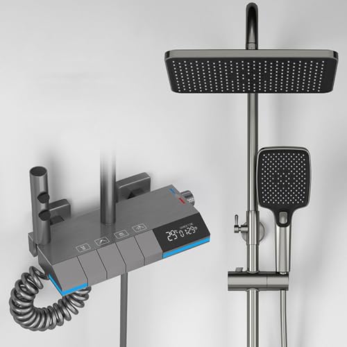 Jeu de pomme de douche moderne SE LWX avec mitigeur thermostatique luxe