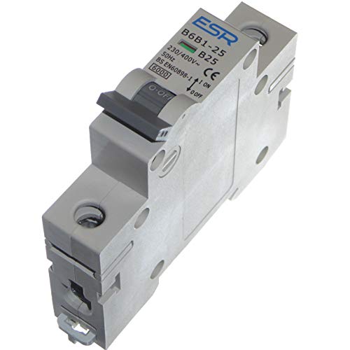 Disjoncteur MCB unipolaire type B (tous les ampères 6A 10A 16A 25A 32A 40A 50A 63A) (25A) Cover