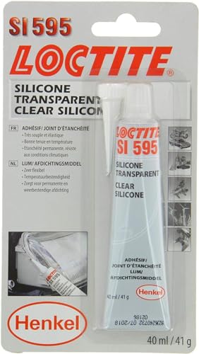 Loctite SI 595 - Silicone transparent pour joint d'étanchéité mécanique ou industriel, silicone résistant aux UV et aux conditions climatiques, tube 40 ml