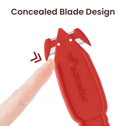 Image of 120PCS Scimaker Safety Box Cutter of S2 Steel Blade,Box Opener for Efficient Package Opening,Lobster Package Opener Plastic Cutter for Box, Carton, Shrink Wrap, Plastic Straps.