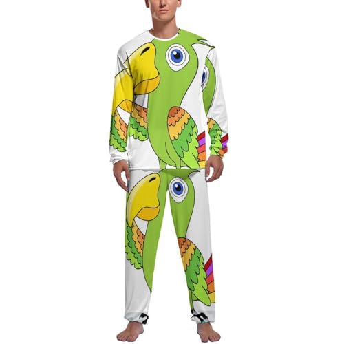 Ensemble de pijama homme haut manche longue pantalon vêtements de nuit vert