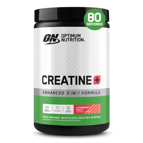 Image of Optimum Nutrition Creatine Plus Powder, Strawberry Peach, 1.59 LB