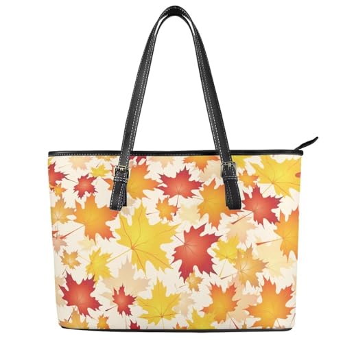 Thanksgiving Office Tote Bag for Women for Work Large Capacity Saddle Bags Leather Shoulder Purses