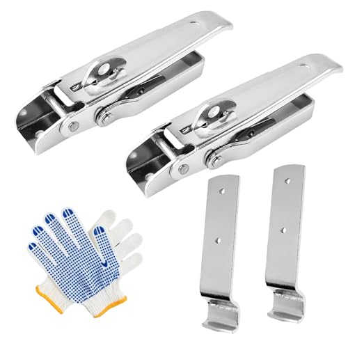 2 pièces fermeture remorque, fermeture à tension 210 mm avec gants, accessoires pour remorques de voitures particulières, fermeture rapide pour coffres de...