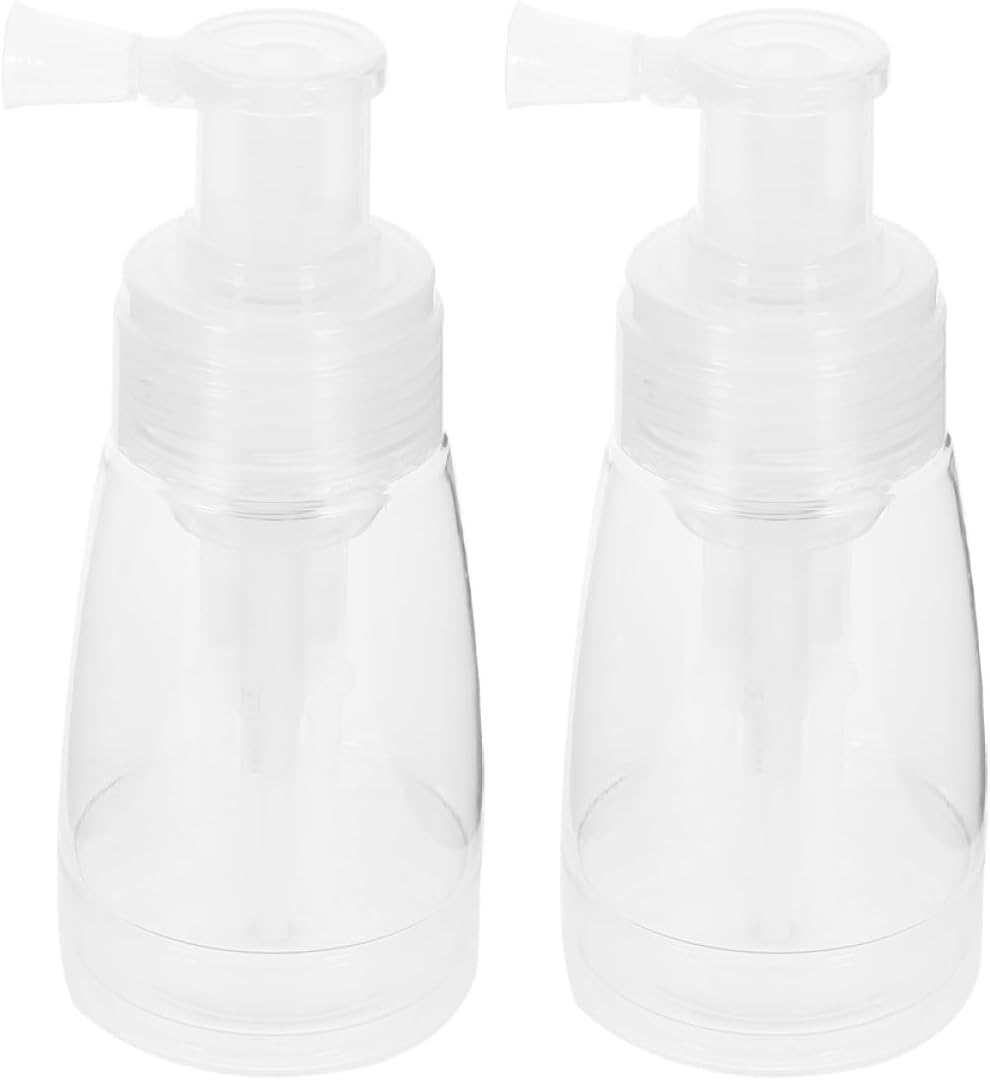 Powder Spray Bottle 2pcs 180ml Travel Refillable Loose Powder Dispenser with Spray Pump for Body