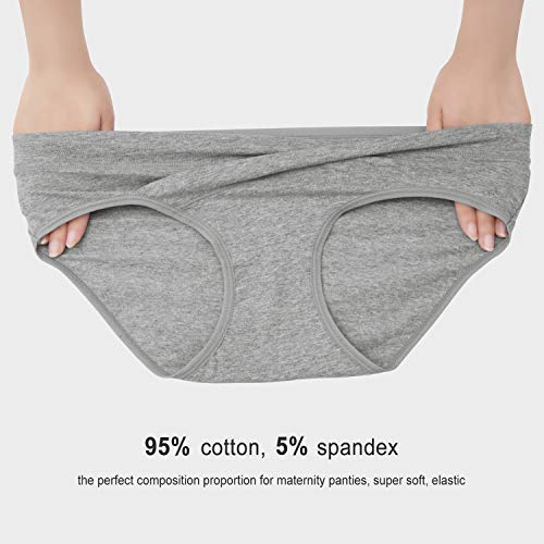 Angelhood 6 Pack Womens Cotton Maternity Underwear,Healthy Maternity Pregnancy Panties Postpartum Mother Under Bump Underwear #TOP3