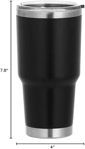 Miniatura 5 de Rambler - Vaso de acero inoxidable con aislamiento al vacío (30 onzas), color negro