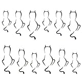 Oottati 2 Sheets Small Cute Temporary Tattoo Stickers Cat Back Tail Totem for Men Women Teens