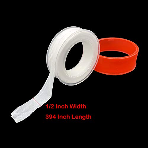 Metaland PTFE Thread Sealant Tape, 1/2\" Width x 394\" Length Teflon Seal Tape for Plumber (Pack of 10)