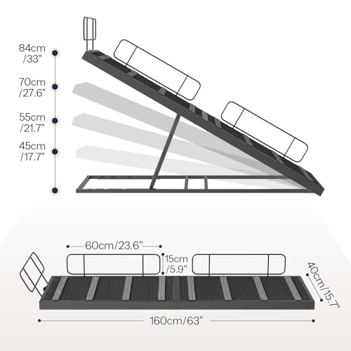 HOOBRO Dog Ramp for Bed, 63 Inch Long Dog Ramp for Couch and Bed, Pet Ramp with Non-Slip Mat and Safety Side Rails, 4 Height Adjustable up to 33 inch, for Small/Large/Old Dogs, Black BK16PT03 - Image 4