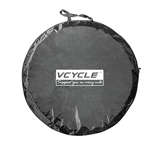 VCYCLE 700C Road Bike Cycling Wheel Bag Soft Waterproof Bicycle Double Wheel Cover Black