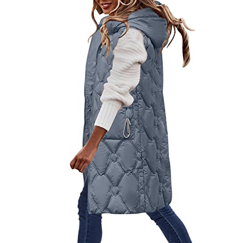 Duohropke-Steppweste-Damen-lang-aermellos-Damen-Kapuzen-Daunenweste-Mantel-Winter-Gloosy-Warm-Kurze-Dicke-Weste-Jacke-Aermellos-Plus-Size-Steppweste-Fuer-Damen-Winddichte-Puffertops