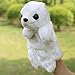 Plush Seal Hand Puppets Stuffed Ocean Animals Toys for Kids Imaginative Pretend Play Storytelling White