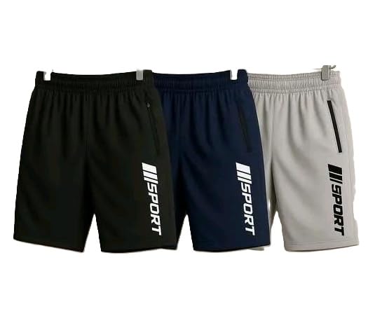 Men Boys Lightweight Cotton Boxer Shorts for Gym Running Training Sports Daily Use Pack of 3 Multi S Multicolour-image-4