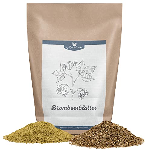Krauterie Brombeerblätter Hund, Einzelfuttermittel für Hunde (100 g), Brombeerblätter Feinschnitt in Spitzenqualität