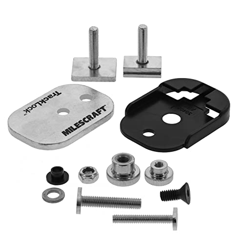 Milescraft 4022 TrackLock - Track Lock Bench Clamp Base - Clamping Accessory for T-Tracks,Black Metallic