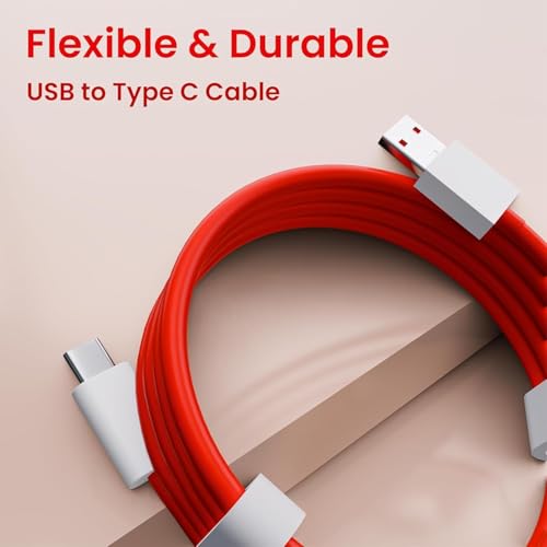 Image of SuperVOOC 33W Charger Combo | Adapter + Cable | Compatible with OnePlus Nord CE 2, CE 3, Nord 2T, 9R, 10R, 11R | Supports SuperVOOC, Dash, Warp Charging