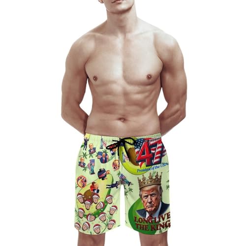 Trump Men's Swimming Trunks Quick-Drying Sports Beach Pants with Pockets2