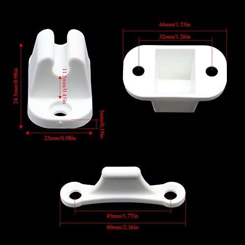 Sixfolo 2 Pezzi Fermaporta Camper Bianco Gancio