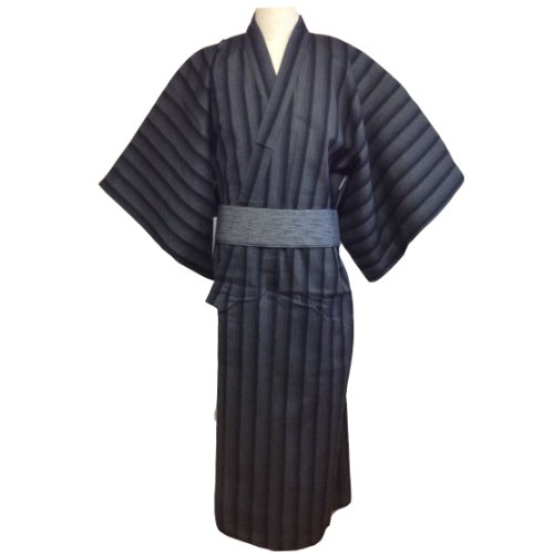 Edoten Men's Kimono Japan Shijira Weaving Yukata2