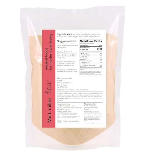 Forgotten Foods Multi Millet Flour 800 Gm (2 X 400 G Packs) - Dry Roasted 7 Multigrains, Finely Milled, Naturally Farmed, Gluten Free, Superfood Atta - Perfect for Healthy Rotis Forgotten Foods Multi Millet Flour 800 Gm (2 X 400 G Packs) - Dry Roasted 7 Multigrains, Finely Milled, Naturally Farmed, Gluten Free, Superfood Atta - Perfect for Healthy Rotis