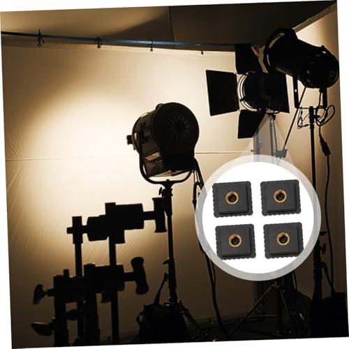 Soporte para luz LED y flash de cámara con base de hierro resistente, pack de 4 de alta duración 4