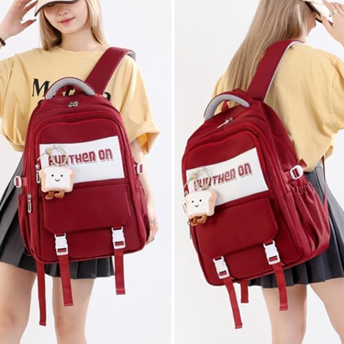 Mochila escolar de nailon impermeable para proteger laptop 5